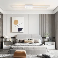 ZMH Plafonnier LED Salon 2 Cadres Plafonnier Moderne 32w 3000k Chambre à Coucher