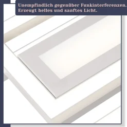 ZMH Plafonnier LED 50W Géométrique avec Télécommande et Intensité Variable pour un Éclairage Moderne