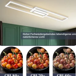 ZMH Plafonnier LED 50W Géométrique avec Télécommande et Intensité Variable pour un Éclairage Moderne