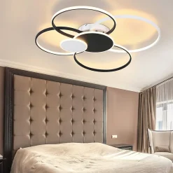 ZMH Plafonnier LED 72w Moderne à 6 Anneaux Living Room Bedroom