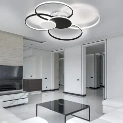 ZMH Plafonnier LED 72w Moderne à 6 Anneaux Living Room Bedroom
