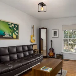 ZMH Plafonnier Rétro Noir Industriel Lampe De Cuisine Pour Chambre à Coucher