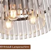 ZMH Plafonnier Salon Noir E27 Plafonnier Moderne Cristal Pour Cuisine Bureau