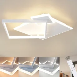 ZMH Plafonniers LED Design Moderne Luminaires De Salon Avec Télécommande Métal