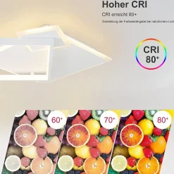 ZMH Plafonniers LED Design Moderne Luminaires De Salon Avec Télécommande Métal