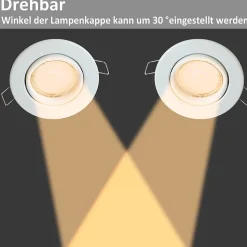 ZMH Spot Encastré LED 6 Avec Douille Gu10 Spot LED Halogène
