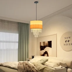 ZMH Suspension E27 Blanc Vintage Cristal Sans Ampoule