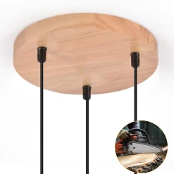 ZMH Suspension En Bois Pour Table à Manger Lampe De Table à Manger Suspendue E27