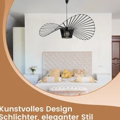 ZMH Suspension LED Moderne Noir E27 Pour Salle à Manger 100 Cm - Élégance Et Design Contemporain