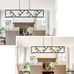 ZMH Suspension Réglable En Hauteur Noir Vintage E27