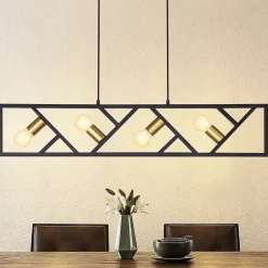 ZMH Suspension Réglable En Hauteur Noir Vintage E27