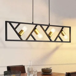 ZMH Suspension Réglable En Hauteur Noir Vintage E27