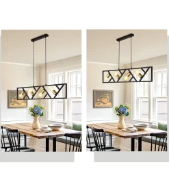 ZMH Suspension Réglable En Hauteur Noir Vintage E27