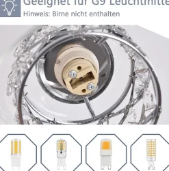 ZMH Suspension Salle à Manger 3/4/5 Flammes Vintage Suspension Moderne G9 Cuisine Hôtel