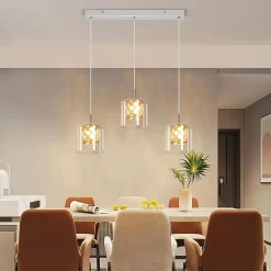 ZMH Suspension Salle à Manger 3/4/5 Flammes Vintage Suspension Moderne G9 Cuisine Hôtel