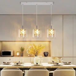 ZMH Suspension Salle à Manger 3/4/5 Flammes Vintage Suspension Moderne G9 Cuisine Hôtel