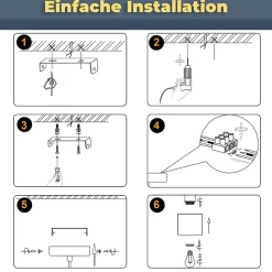 ZMH Suspension Salle à Manger 3 Flammes Or E27 Lampe Suspendue Métal Chambre Couloir