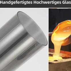 ZMH Suspension Salle à Manger Noir 1 Flamme G9 Verre Vintage Suspension Chambre à Coucher