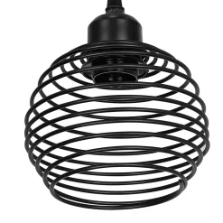 ZMH Suspension Vintage Métal Noir Rétro Réglable 120cm 3 X E27 Ampoules Max. 25w