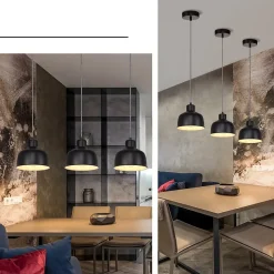 ZMH Suspension Vintage Rétro Noir E27