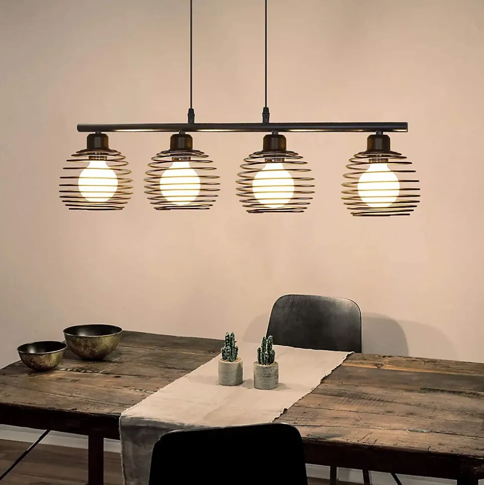 ZMH Suspensions Vintage Noire E27 Rétro Sans Ampoule