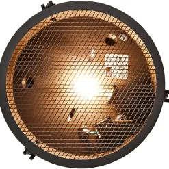 ZOIS Plafonnier noir mat E27 28W métal ampoule non incluse