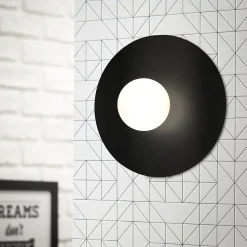 ZON Plafonnier noir G9 10W métal/verre ampoule non incluse